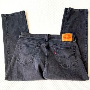 Levi’s 559 Straight Leg Mens 36x30 Black Denim Jeans